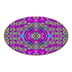 Spring Time In Colors And Decorative Fantasy Bloom Oval Magnet by pepitasart