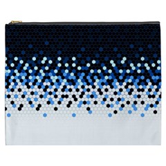 Flat Tech Camouflage Reverse Blue Cosmetic Bag (xxxl)  by jumpercat