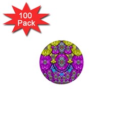 Fantasy Bloom In Spring Time Lively Colors 1  Mini Buttons (100 Pack)  by pepitasart