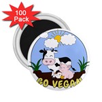 Friends Not Food - Cute Pig and Chicken 2.25  Magnets (100 pack) 