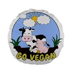 Friends Not Food - Cute Pig and Chicken Standard 15  Premium Round Cushions