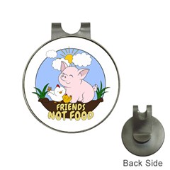 Friends Not Food - Cute Pig And Chicken Hat Clips With Golf Markers by Valentinaart
