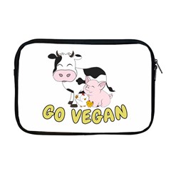 Friends Not Food - Cute Cow, Pig And Chicken Apple Macbook Pro 17  Zipper Case by Valentinaart