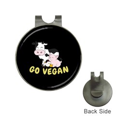 Friends Not Food - Cute Cow, Pig And Chicken Hat Clips With Golf Markers by Valentinaart