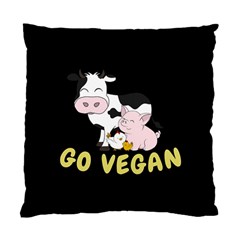 Friends Not Food - Cute Cow, Pig And Chicken Standard Cushion Case (two Sides) by Valentinaart