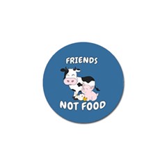 Friends Not Food - Cute Cow, Pig And Chicken Golf Ball Marker by Valentinaart