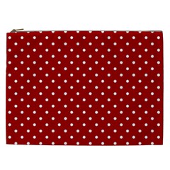 Red Polka Dots Cosmetic Bag (xxl)  by jumpercat