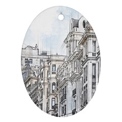 Architecture Building Design Oval Ornament (two Sides) by Nexatart