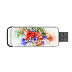 Flowers Bouquet Art Nature Portable Usb Flash (one Side) by Nexatart
