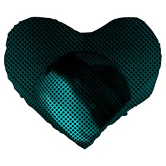 Background Sphere Ball Metal Blue Large 19  Premium Flano Heart Shape Cushions by Nexatart