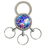 Background Art Abstract Watercolor 3-Ring Key Chains