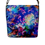 Background Art Abstract Watercolor Flap Messenger Bag (L) 