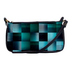 Background Squares Metal Green Shoulder Clutch Bags by Nexatart