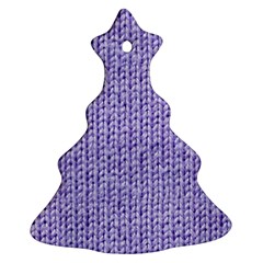 Knitted Wool Lilac Christmas Tree Ornament (two Sides) by snowwhitegirl