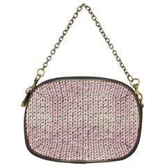 Knitted Wool Pink Light Chain Purses (two Sides)  by snowwhitegirl