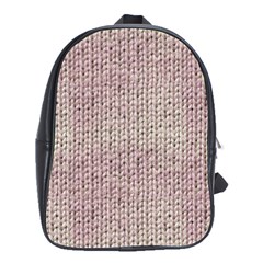 Knitted Wool Pink Light School Bag (large) by snowwhitegirl