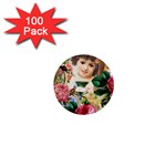 Little Girl Victorian Collage 1  Mini Buttons (100 pack) 