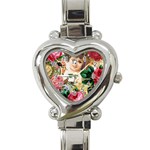 Little Girl Victorian Collage Heart Italian Charm Watch