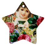 Little Girl Victorian Collage Star Ornament (Two Sides)