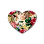 Little Girl Victorian Collage Heart Coaster (4 pack) 