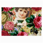 Little Girl Victorian Collage Large Glasses Cloth (2-Side)