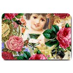 Little Girl Victorian Collage Large Doormat 