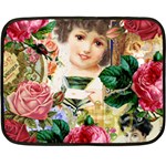 Little Girl Victorian Collage Fleece Blanket (Mini)