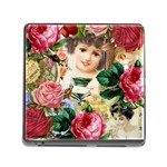 Little Girl Victorian Collage Memory Card Reader (Square)
