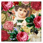 Little Girl Victorian Collage Large Satin Scarf (Square)