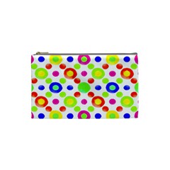 Multicolored Circles Motif Pattern Cosmetic Bag (small)  by dflcprints