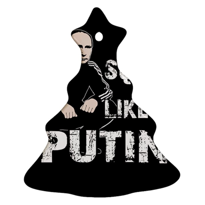 Squat like Putin Christmas Tree Ornament (Two Sides)