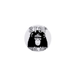 Stop Animal Abuse - Chimpanzee  1  Mini Buttons by Valentinaart