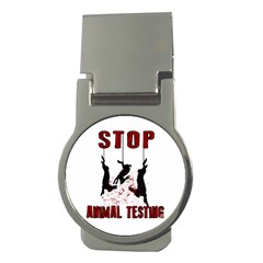 Stop Animal Testing - Rabbits  Money Clips (round)  by Valentinaart