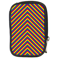 Gay Pride Flag Rainbow Chevron Stripe Compact Camera Cases by PodArtist