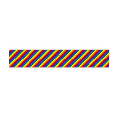 Gay Pride Flag Candy Cane Diagonal Stripe Flano Scarf (mini) by PodArtist