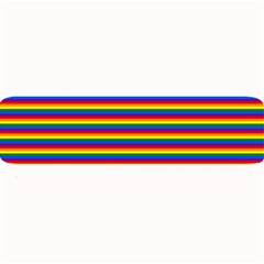 Horizontal Gay Pride Rainbow Flag Pin Stripes Large Bar Mats by PodArtist