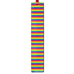 Horizontal Gay Pride Rainbow Flag Pin Stripes Large Book Marks by PodArtist