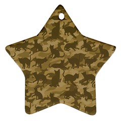 Operation Desert Cat Camouflage Catmouflage Star Ornament (two Sides) by PodArtist