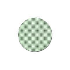 Shamrock 2-tone Green On White St Patrick’s Day Clover Golf Ball Marker (10 Pack) by PodArtist