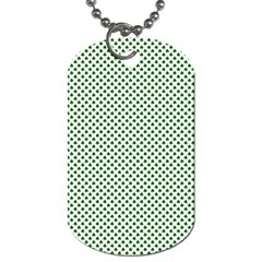 Shamrock 2-tone Green On White St Patrick’s Day Clover Dog Tag (two Sides) by PodArtist