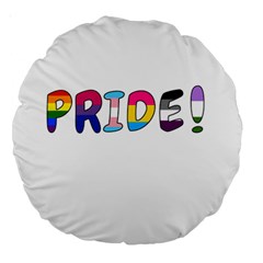 Pride Large 18  Premium Round Cushions by Valentinaart