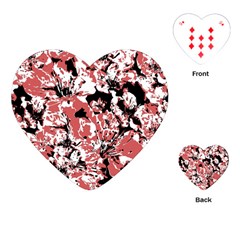 Textured Floral Collage Playing Cards (heart)  by dflcprints