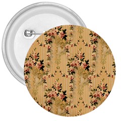 Vintage Floral Pattern 3  Buttons by paulaoliveiradesign