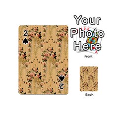 Vintage Floral Pattern Playing Cards 54 (mini)  by paulaoliveiradesign
