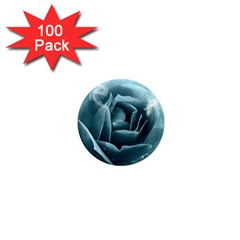 Beautiful Blue Roses With Water Drops 1  Mini Magnets (100 Pack)  by FantasyWorld7