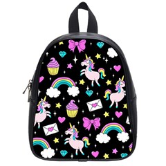 Cute Unicorn Pattern School Bag (small) by Valentinaart