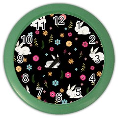 Easter Bunny  Color Wall Clocks by Valentinaart