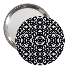 Black And White Geometric Pattern 3  Handbag Mirrors by dflcprints