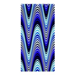 Waves Wavy Blue Pale Cobalt Navy Shower Curtain 36  X 72  (stall)  by Nexatart