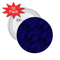 Cobalt Blue Weave Texture 2 25  Buttons (10 Pack)  by Nexatart